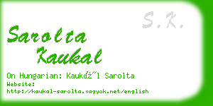 sarolta kaukal business card